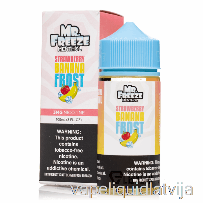 Zemeņu Banānu Sals - Mr Freeze - 100ml 0mg Vape šķidrums